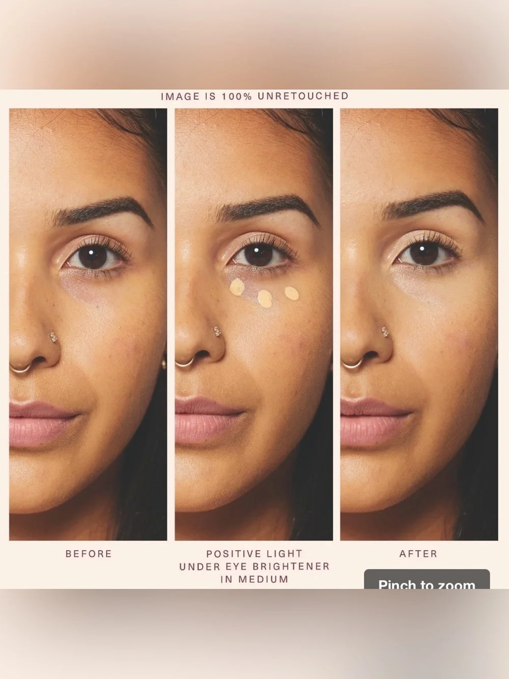 Rare Beauty Positive Light Under Eye Brightener MEDIUM , full Sz 0.13oz, BNIB